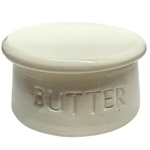 Dashing Ceramics White Butter Dish